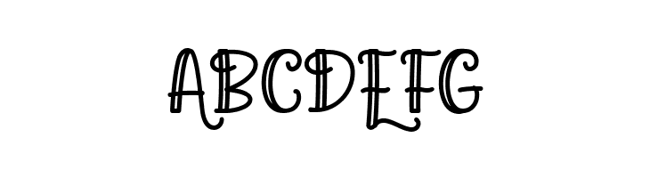 Agatha Caroline Outlined  Free Fonts Download