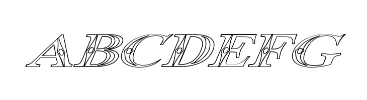 Occoluchi Italic Outline  Free Fonts Download