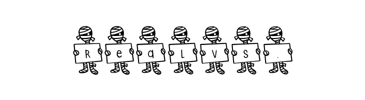 Spooky*Mummy*Letters  Free Fonts Download