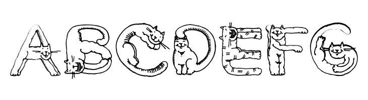 CatsAlphabet  Free Fonts Download