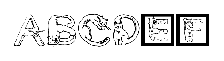 CatsAlphabet  Free Fonts Download