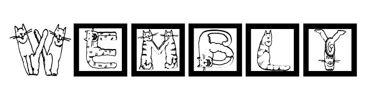 CatsAlphabet  Free Fonts Download