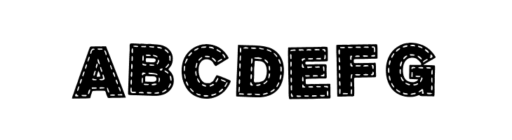 ABCDEFG Singer Mears Font