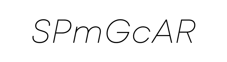 Mont Blanc-Trial Thin Italic  Free Fonts Download