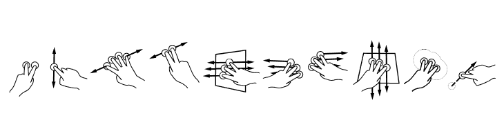 Gesture-Glyphs  Free Fonts Download