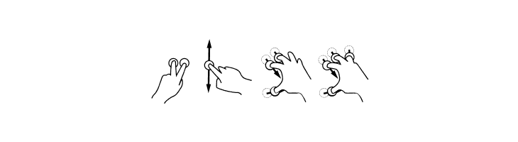 Gesture-Glyphs  Free Fonts Download