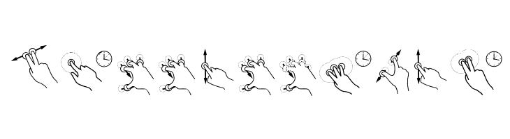 Gesture-Glyphs  Free Fonts Download
