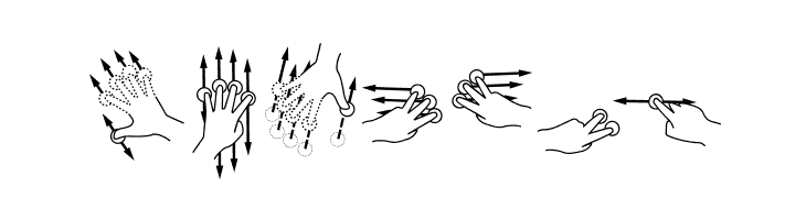 Gesture-Glyphs  Free Fonts Download