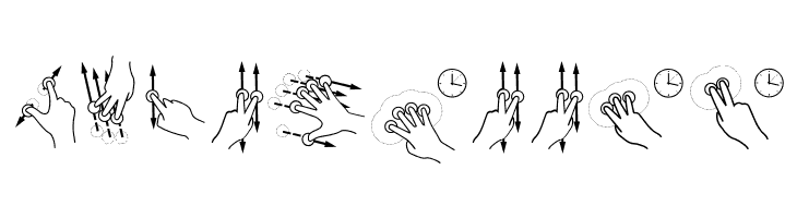 Gesture-Glyphs  Free Fonts Download