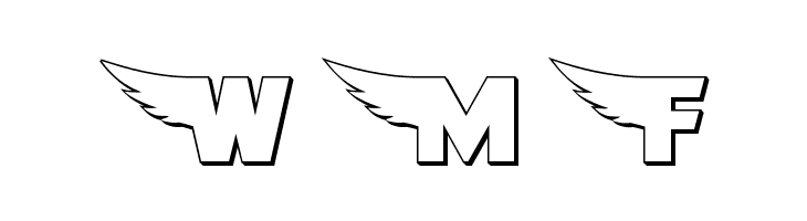 American Kestrel Straight 3D  Free Fonts Download