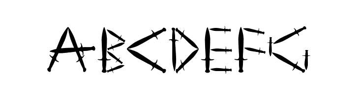 YY Sword and Dagger  Free Fonts Download