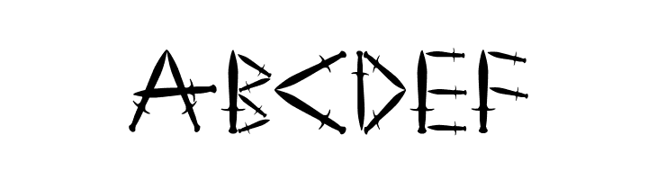 YY Sword and Dagger  Free Fonts Download