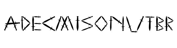 YY Sword and Dagger  Free Fonts Download