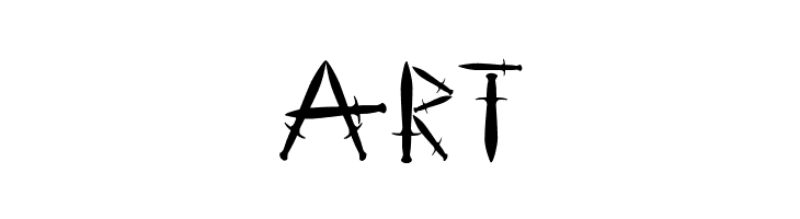 YY Sword and Dagger  Free Fonts Download