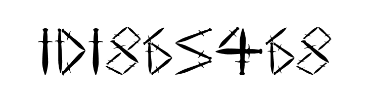 YY Sword and Dagger  Free Fonts Download