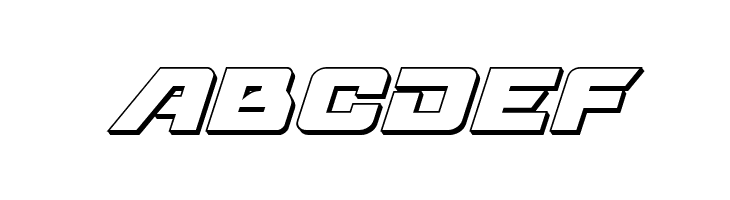 Aircruiser 3D Italic  Free Fonts Download