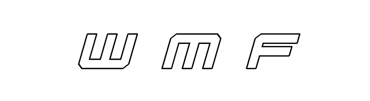 U.S.S. Dallas Outline Italic  Free Fonts Download