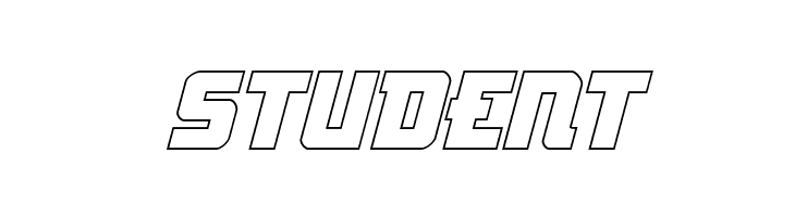 Hong Kong Hustle Outline Italic  Free Fonts Download