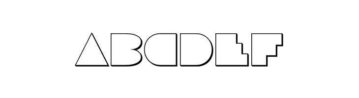 Disco Deck Outline  Free Fonts Download