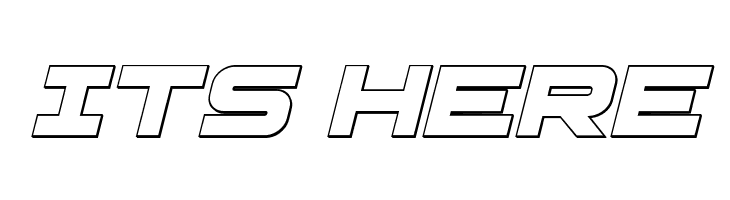 Pilot Command Outline Italic  Free Fonts Download