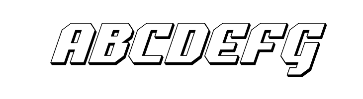 Commonwealth 3D Italic  Free Fonts Download