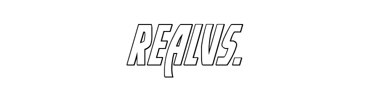 Yankee Clipper Outline Italic  Free Fonts Download