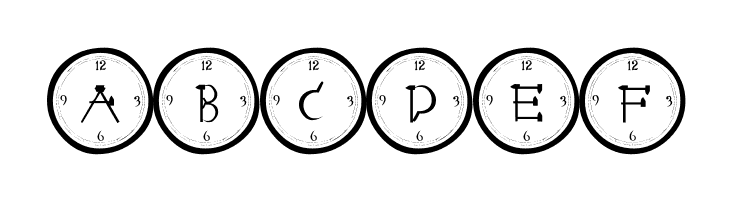 101! Clock Face  Free Fonts Download