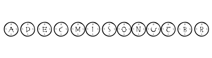 101! Clock Face  Free Fonts Download