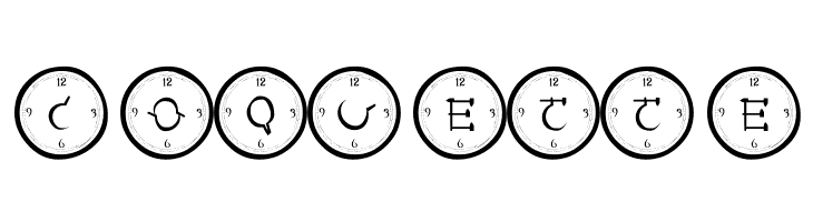 101! Clock Face  Free Fonts Download