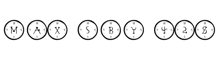 101! Clock Face  Free Fonts Download