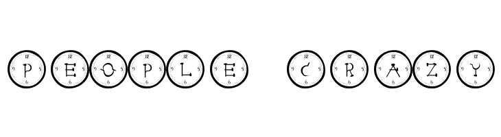 101! Clock Face  Free Fonts Download