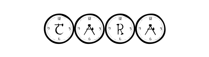 101! Clock Face  Free Fonts Download