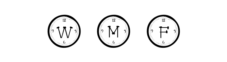 101! Clock Face  Free Fonts Download