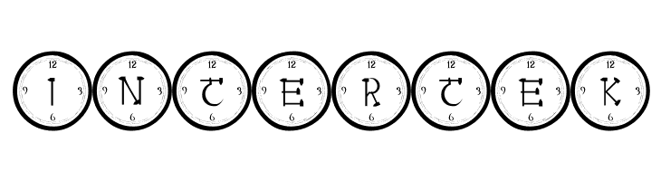 101! Clock Face  Free Fonts Download