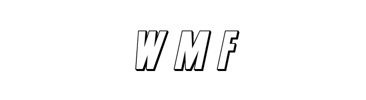 Captain Canaveral 3D Italic  Free Fonts Download