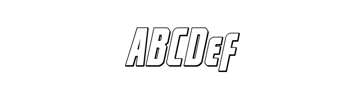 Captain Canaveral Outline Ital  Free Fonts Download