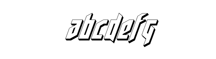 Deathshead 3D Italic  Free Fonts Download