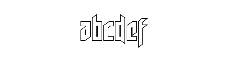 Deathshead Outline  Free Fonts Download