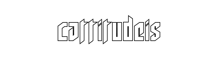 Deathshead Outline  Free Fonts Download