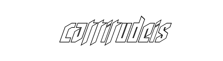 Deathshead Outline Italic  Free Fonts Download