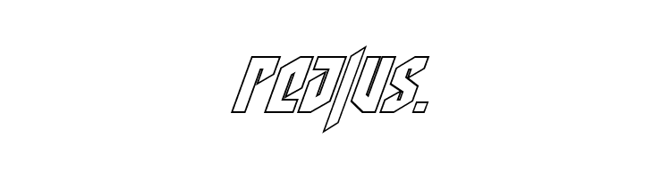 Deathshead Outline Italic  Free Fonts Download
