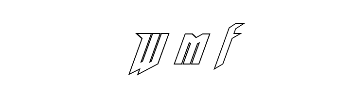 Deathshead Outline Italic  Free Fonts Download