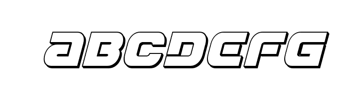 Ozda 3D Italic  Free Fonts Download