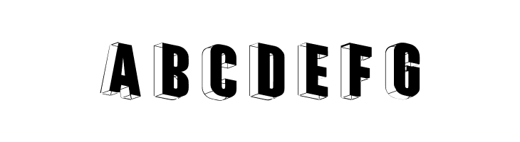 ThreeDimRightwards  Free Fonts Download