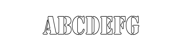 Army Hollow Thin  Free Fonts Download