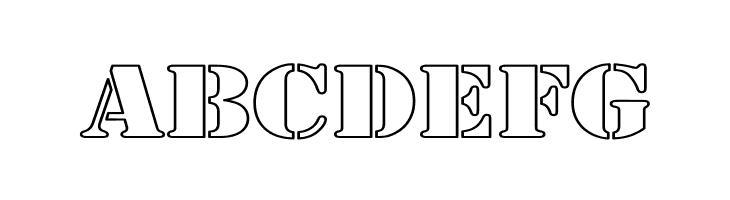 Army Hollow Wide  Free Fonts Download