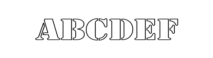 Army Hollow Wide  Free Fonts Download