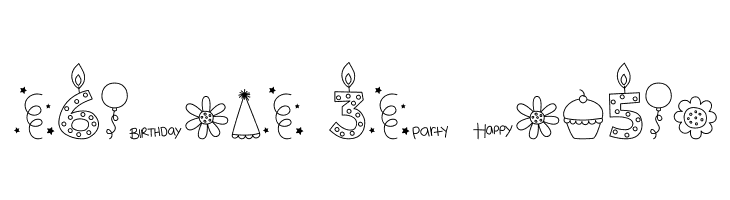 MTF Birthday Bash Doodles  Free Fonts Download