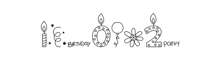 MTF Birthday Bash Doodles  Free Fonts Download