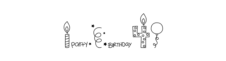 MTF Birthday Bash Doodles  Free Fonts Download
